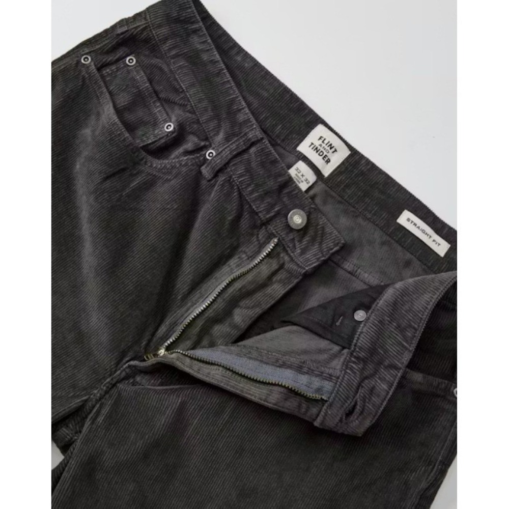 Flint & Tinder Men's Washed Black 365 Corduroy Pant Athletic Tapered Size 30 NWT - Picture 2 of 12